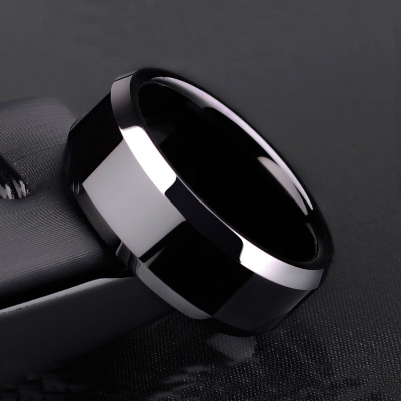 Stainless Steel Couple Rings – Niche Design for Men & Women | Geometric Style | AlinKriti hz4es6-6w