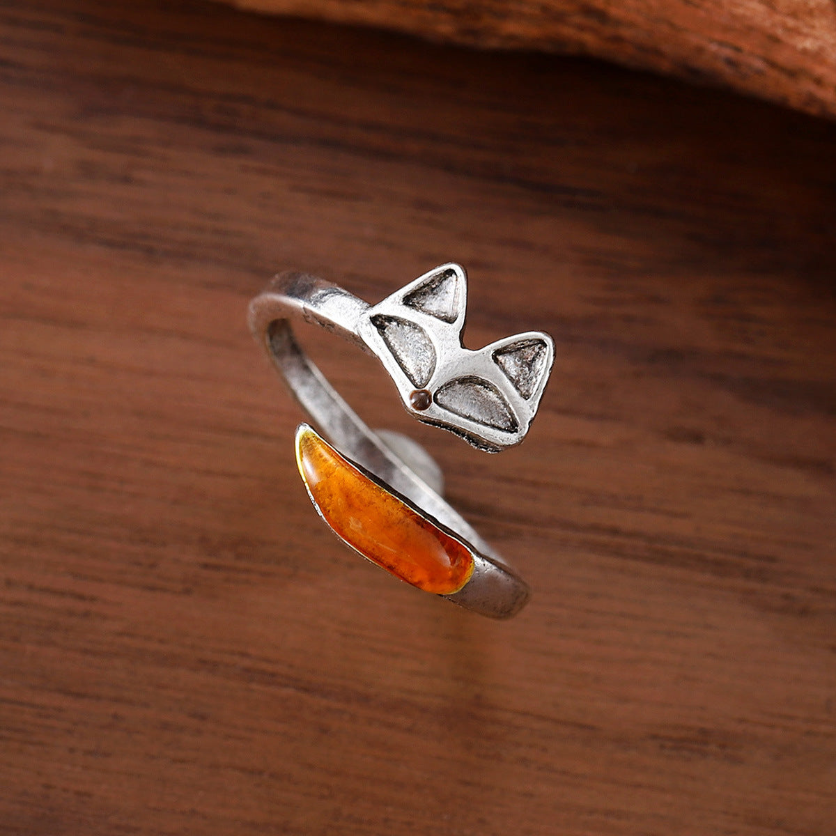 Elegant Adjustable Open Mouth Ring for Women – Antique Silver Finish | AlinKriti hz4es6-6w