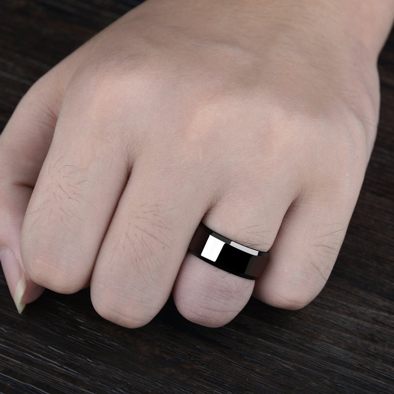 Stainless Steel Couple Rings – Niche Design for Men & Women | Geometric Style | AlinKriti hz4es6-6w