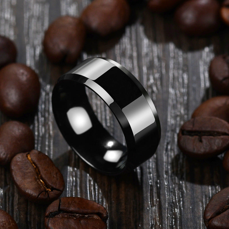 Stainless Steel Couple Rings – Niche Design for Men & Women | Geometric Style | AlinKriti hz4es6-6w