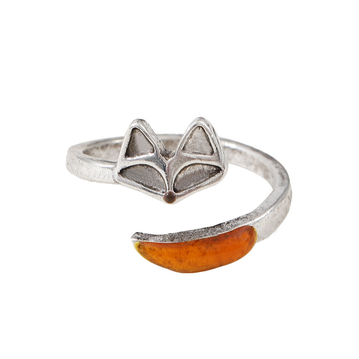 Elegant Adjustable Open Mouth Ring for Women – Antique Silver Finish | AlinKriti hz4es6-6w