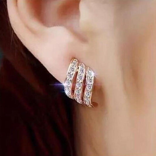 Simple Crystal Earring hz4es6-6w