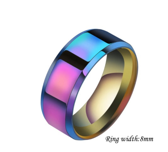 Stainless Steel Couple Rings – Niche Design for Men & Women | Geometric Style | AlinKriti hz4es6-6w