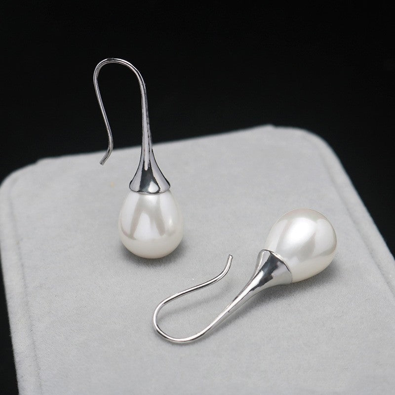 Elegant Water Drop Pearl Earrings – Real Gold Plated | AlinKriti hz4es6-6w