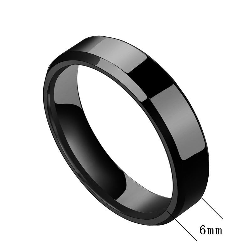 Stainless Steel Couple Rings – Niche Design for Men & Women | Geometric Style | AlinKriti hz4es6-6w
