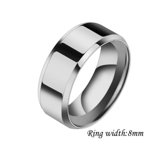 Stainless Steel Couple Rings – Niche Design for Men & Women | Geometric Style | AlinKriti hz4es6-6w