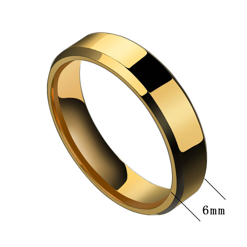 Stainless Steel Couple Rings – Niche Design for Men & Women | Geometric Style | AlinKriti hz4es6-6w