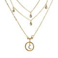 Tocona Bohemian Gold Moon Pendant Necklace – Multi Layer Choker for Women | AlinKriti hz4es6-6w