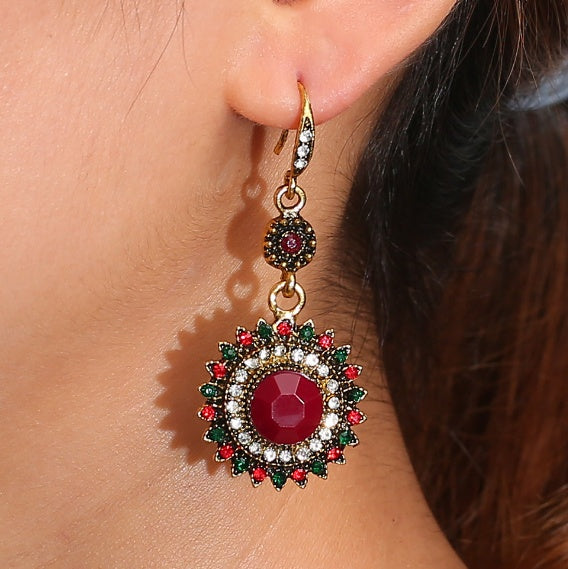 Traditional Ruby Earring hz4es6-6w