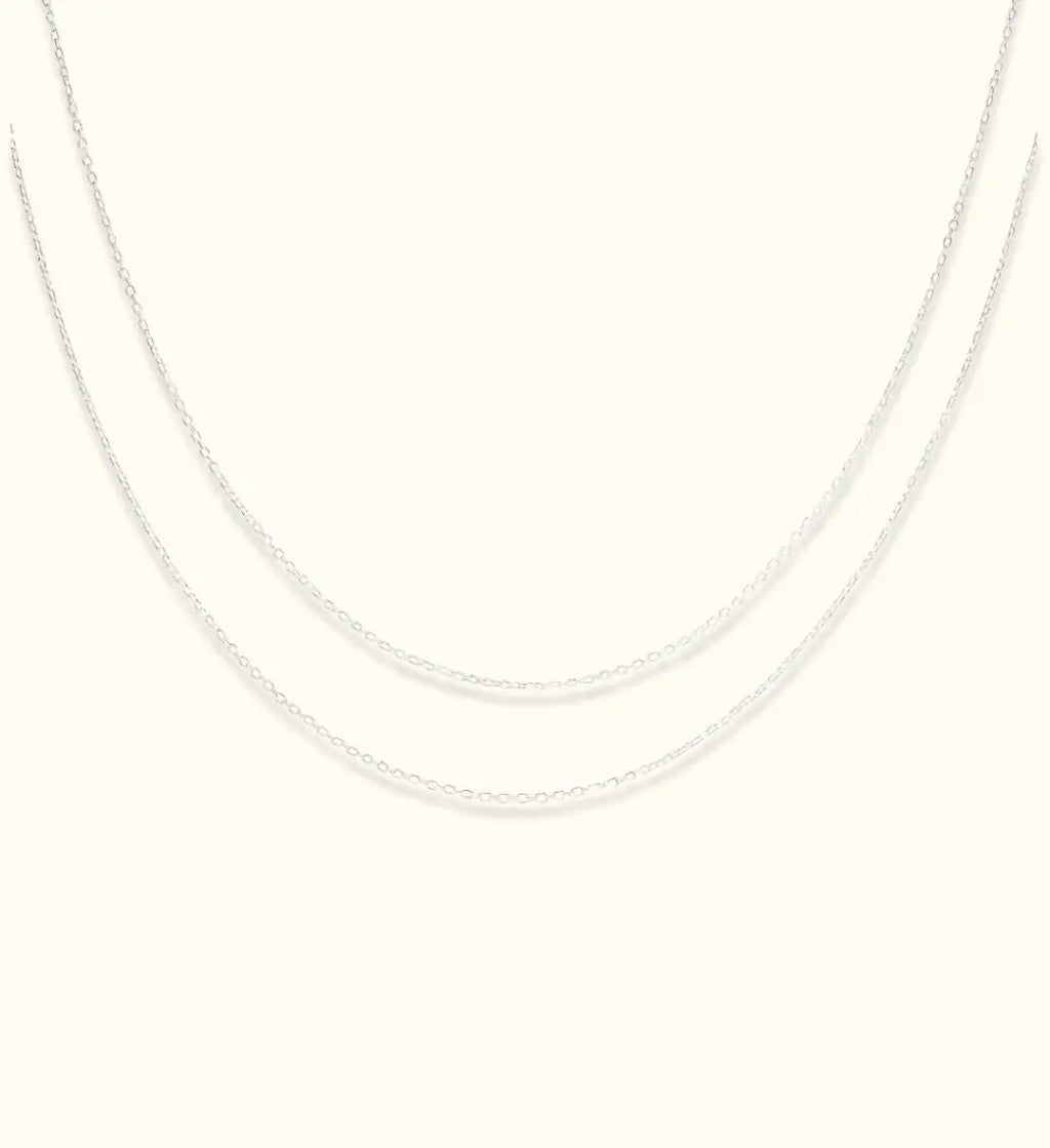 Elegant Silver Beaded Necklace Chain – Minimalist Jewelry for Women | AlinKriti hz4es6-6w