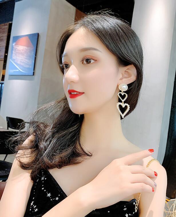 Pearl Rhinestone Drop Earrings – Elegant Imitation Jewelry for Women | AlinKriti hz4es6-6w