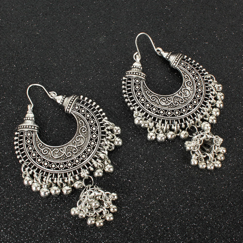 Bell Tassel Earrings – Vintage Ethnic Diamond Lens Jewelry for Women | AlinKriti hz4es6-6w