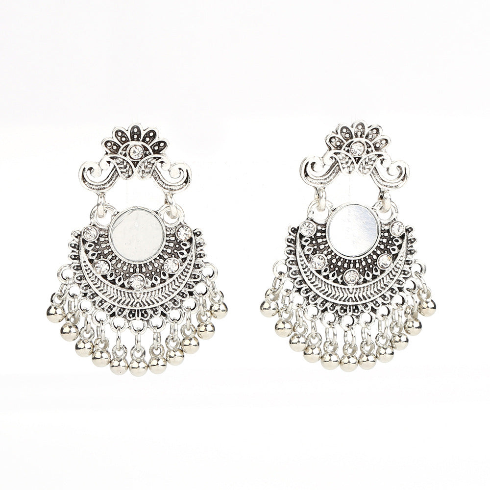 Bell Tassel Earrings – Vintage Ethnic Diamond Lens Jewelry for Women | AlinKriti hz4es6-6w