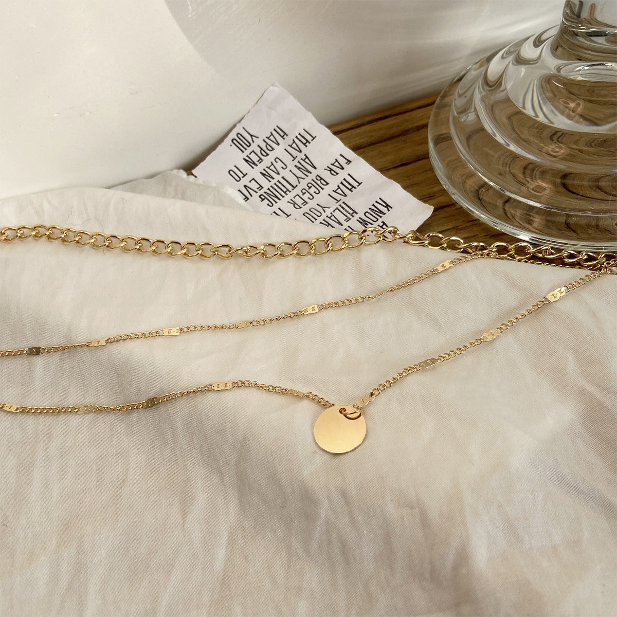 Multilayer Disc Pendant Necklace | Stylish Clavicle Chain for Women | AlinKriti hz4es6-6w