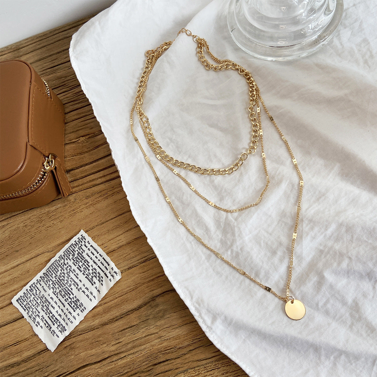 Multilayer Disc Pendant Necklace | Stylish Clavicle Chain for Women | AlinKriti hz4es6-6w