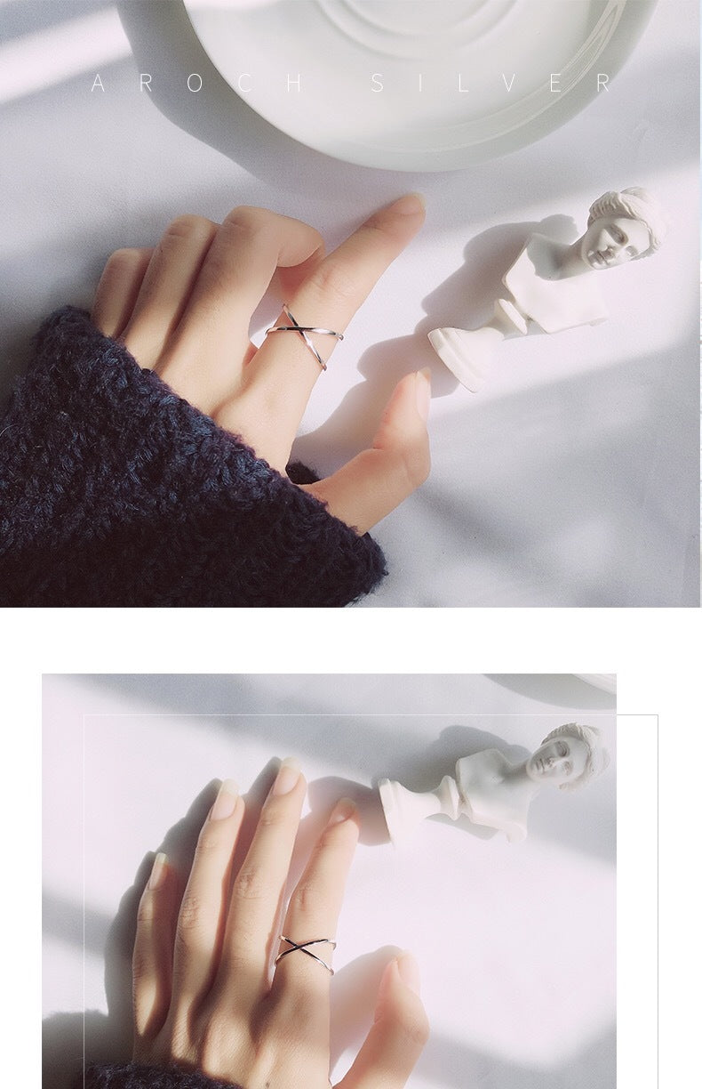 Sterling Silver Women's Jewelry, Large Retro Rings, Ladies Adjustable Rings hz4es6-6w