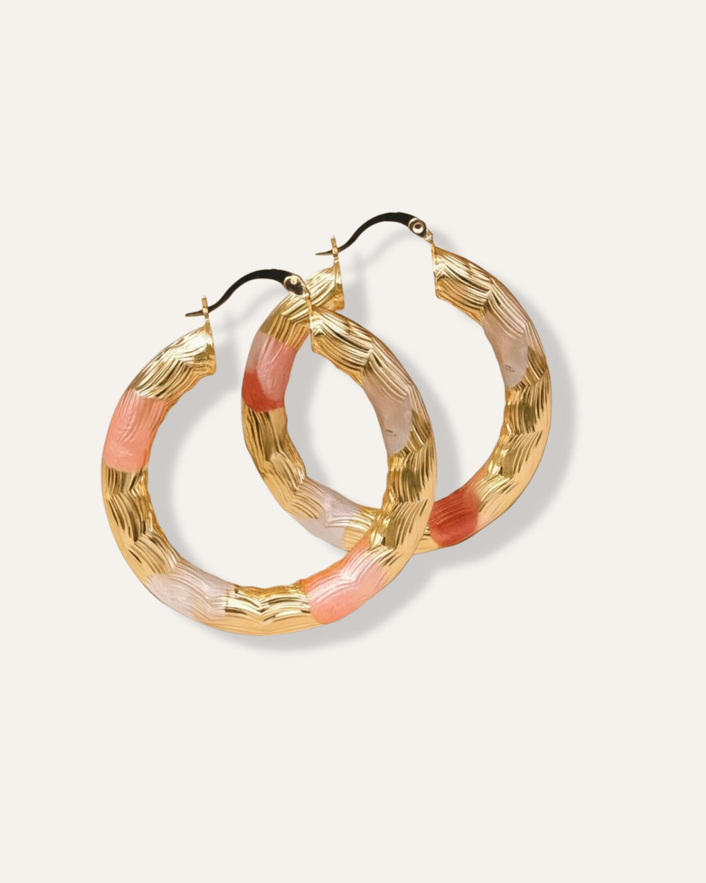 Retro Copper Earrings – Tri-Tone Textured Stud Jewelry for Women | AlinKriti hz4es6-6w