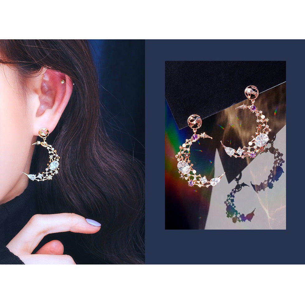 Star Moon Earring hz4es6-6w