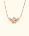 Rose Gold Angel Wings Necklace | Romantic Pendant Chain for Women | AlinKriti hz4es6-6w