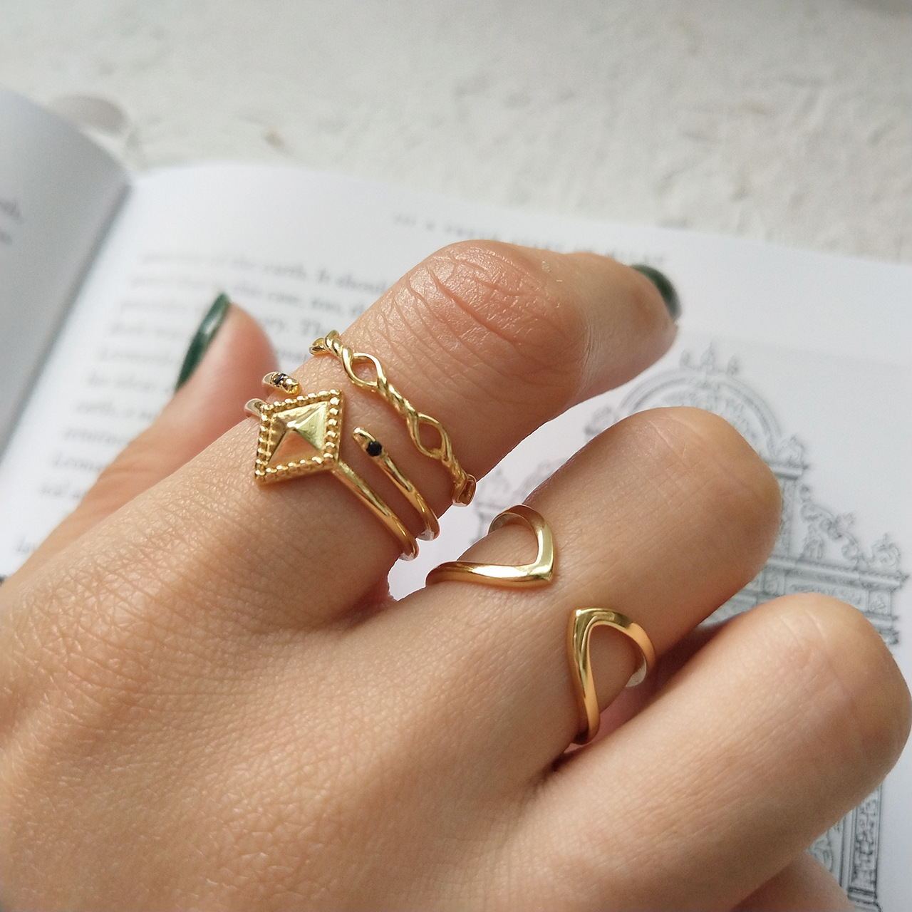 925 Sterling Silver Rings – 3 Elegant Styles for Women | AlinKriti hz4es6-6w