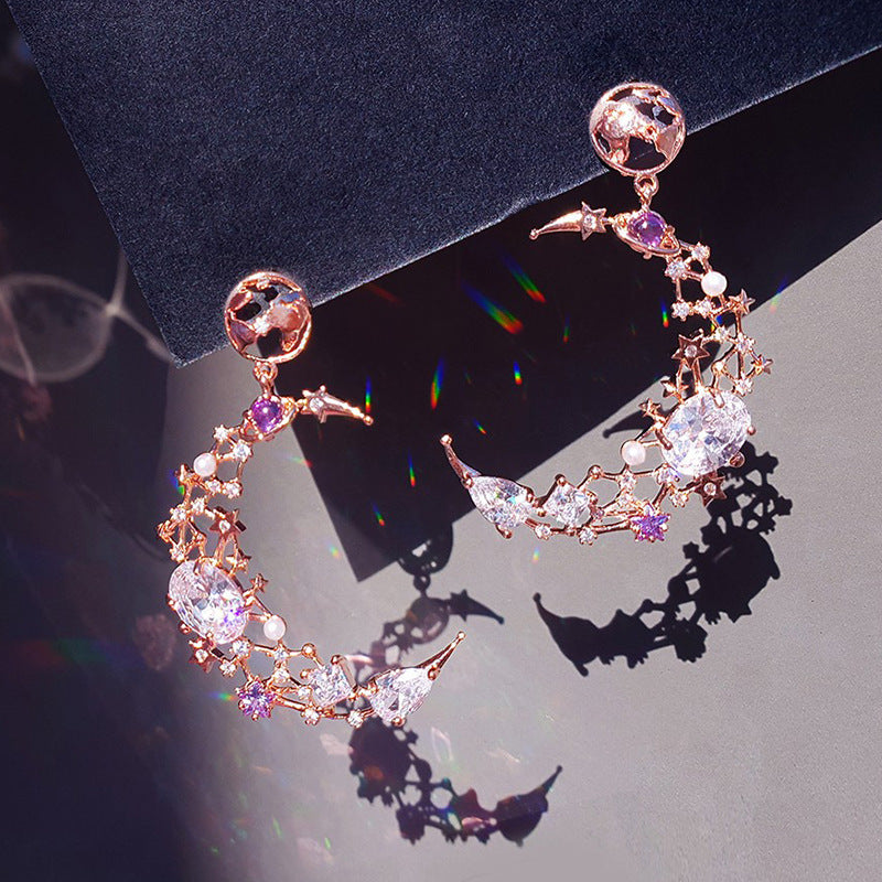 Star Moon Earring hz4es6-6w