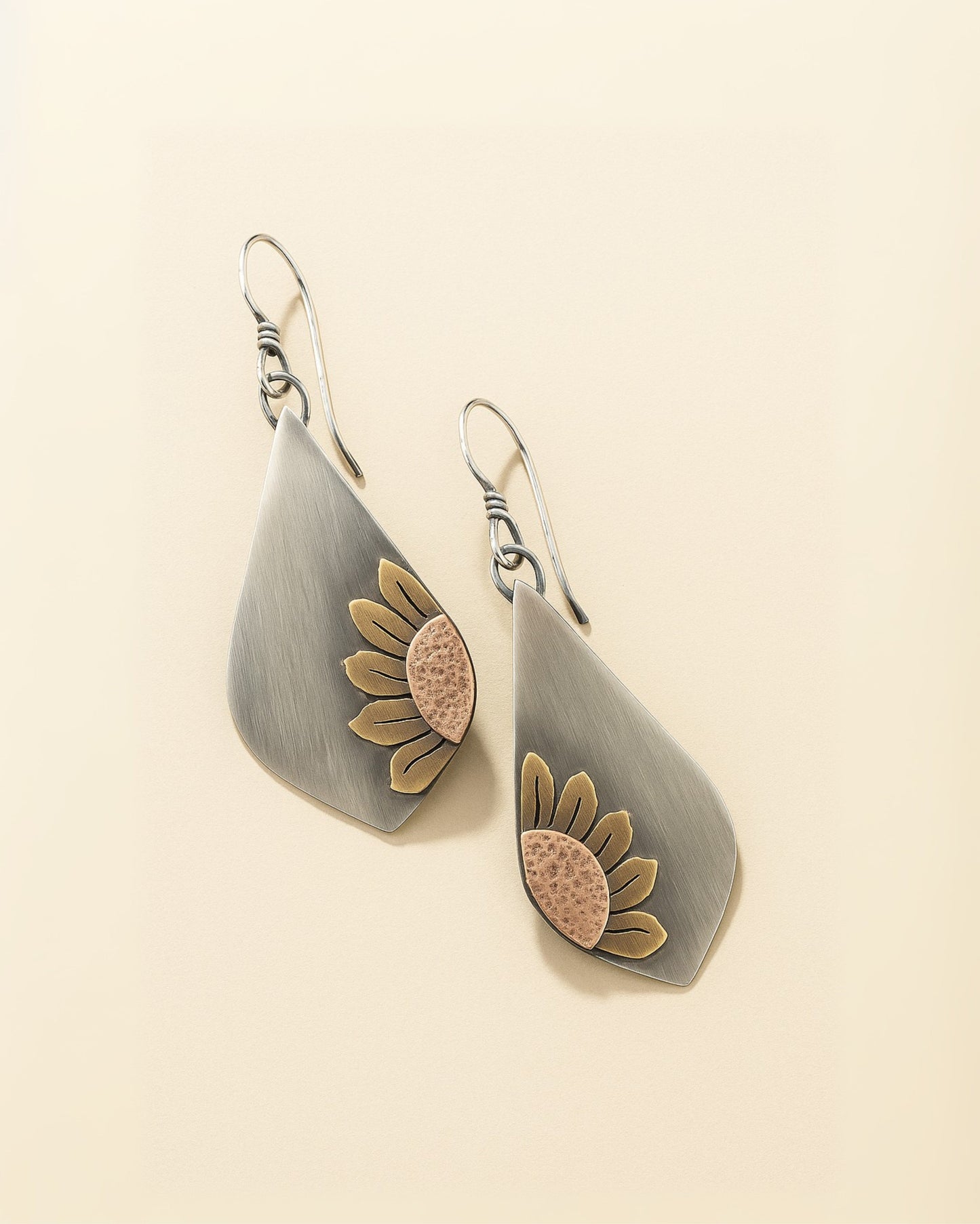 Hand Painted Sunflower Earrings – Drop Design for Women | AlinKriti hz4es6-6w