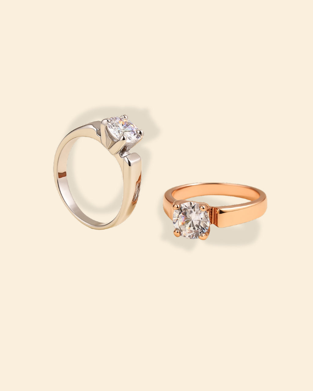 Elegant Micro-Inlaid Zircon Wedding Ring – Rose Gold Plated | AlinKriti hz4es6-6w