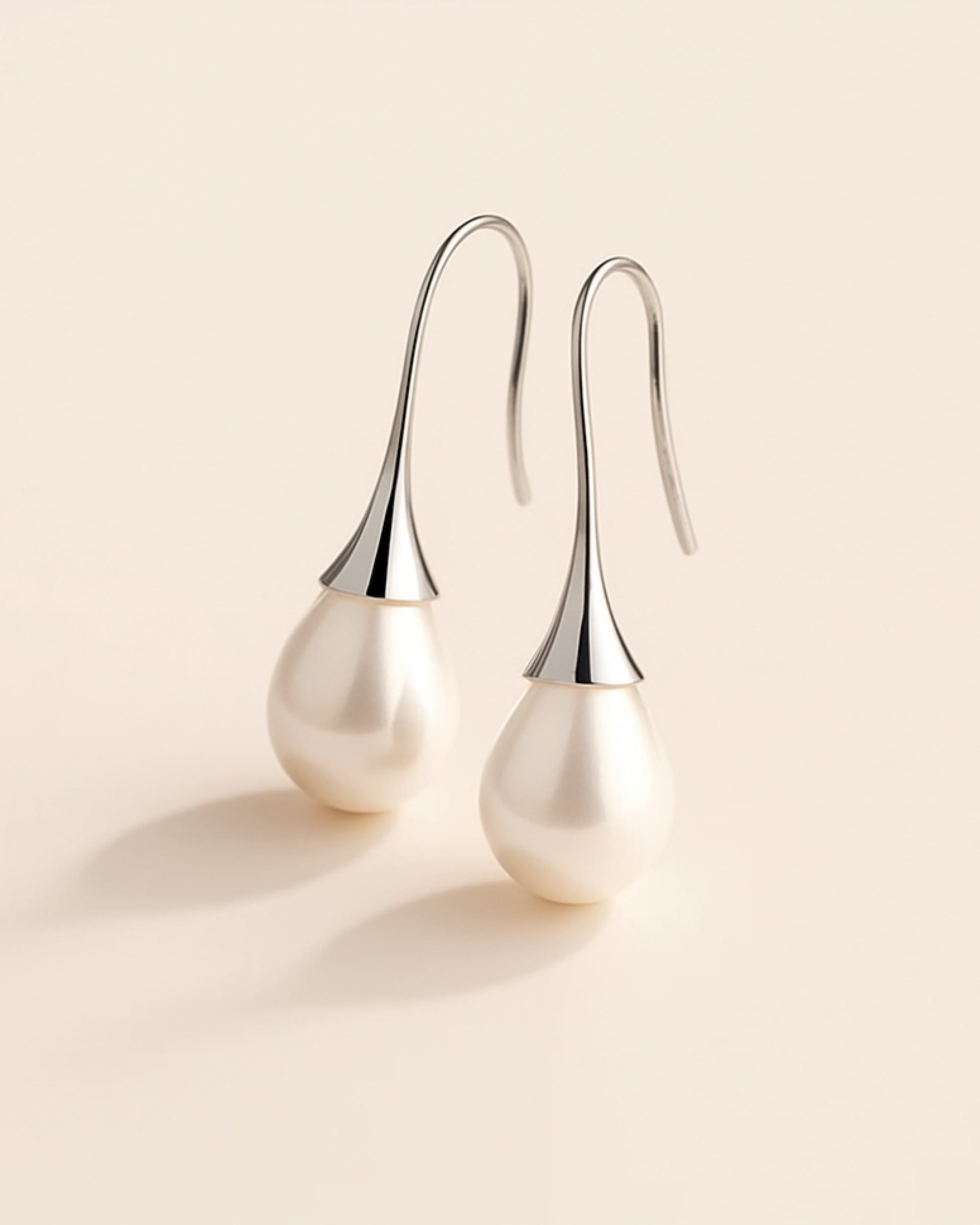 Elegant Water Drop Pearl Earrings – Real Gold Plated | AlinKriti hz4es6-6w