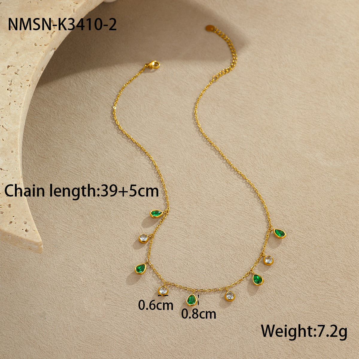 Multicolor Zircon Tassel Necklace | Crystal Pendant Jewelry for Women | AlinKriti hz4es6-6w