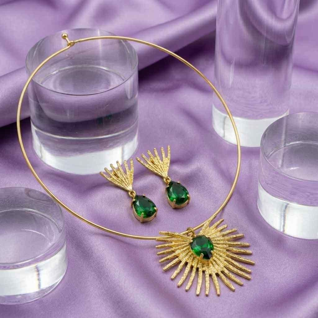 Golden Aura Necklace & Earring Set – Jewellery