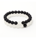 Black & White Beaded Bracelet | Minimalist Unisex Fashion Jewelry | AlinKriti hz4es6-6w