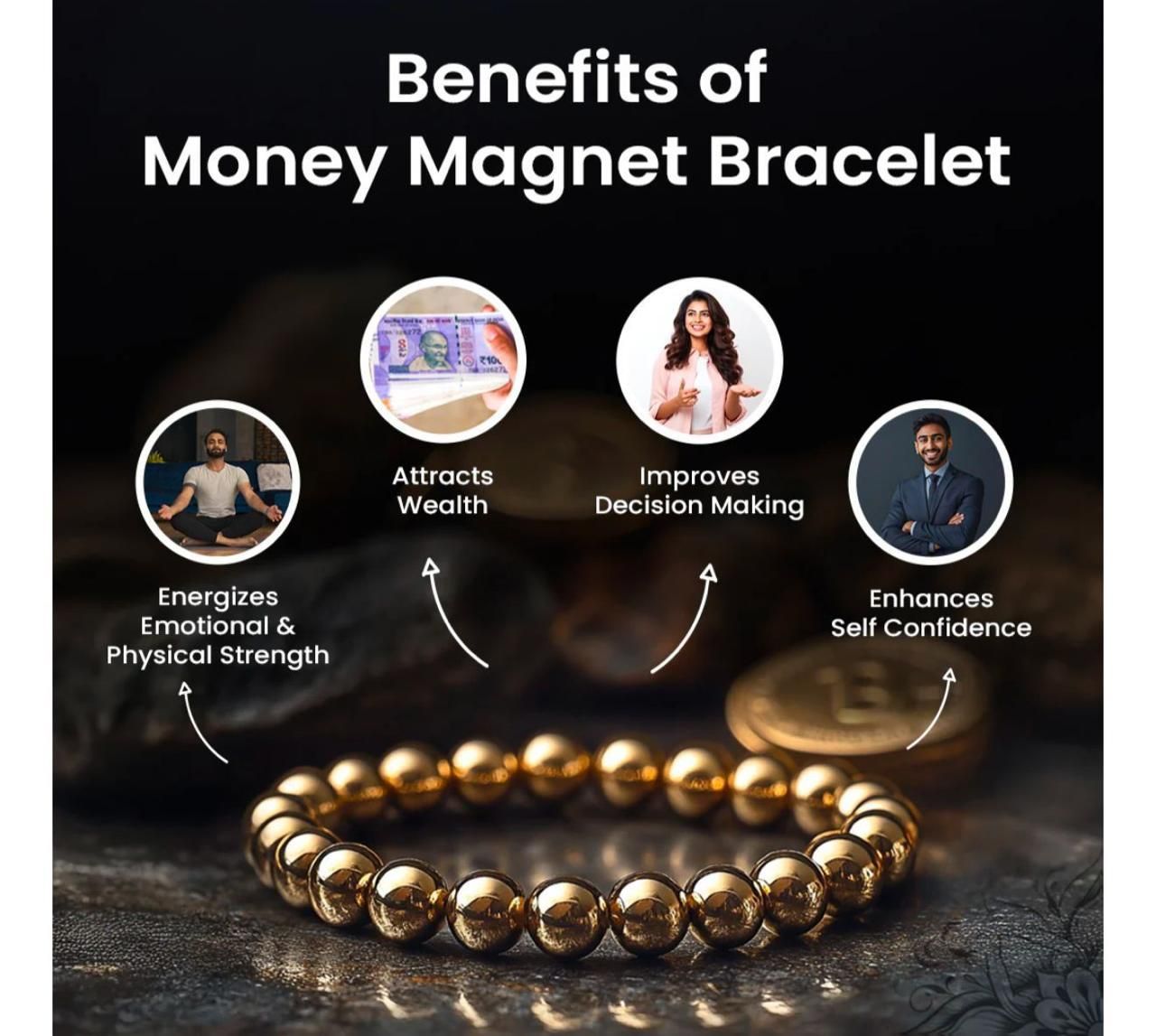 Money Magnet Bracelet – Unisex Stone Beads Jewelry for Luck & Energy | AlinKriti hz4es6-6w