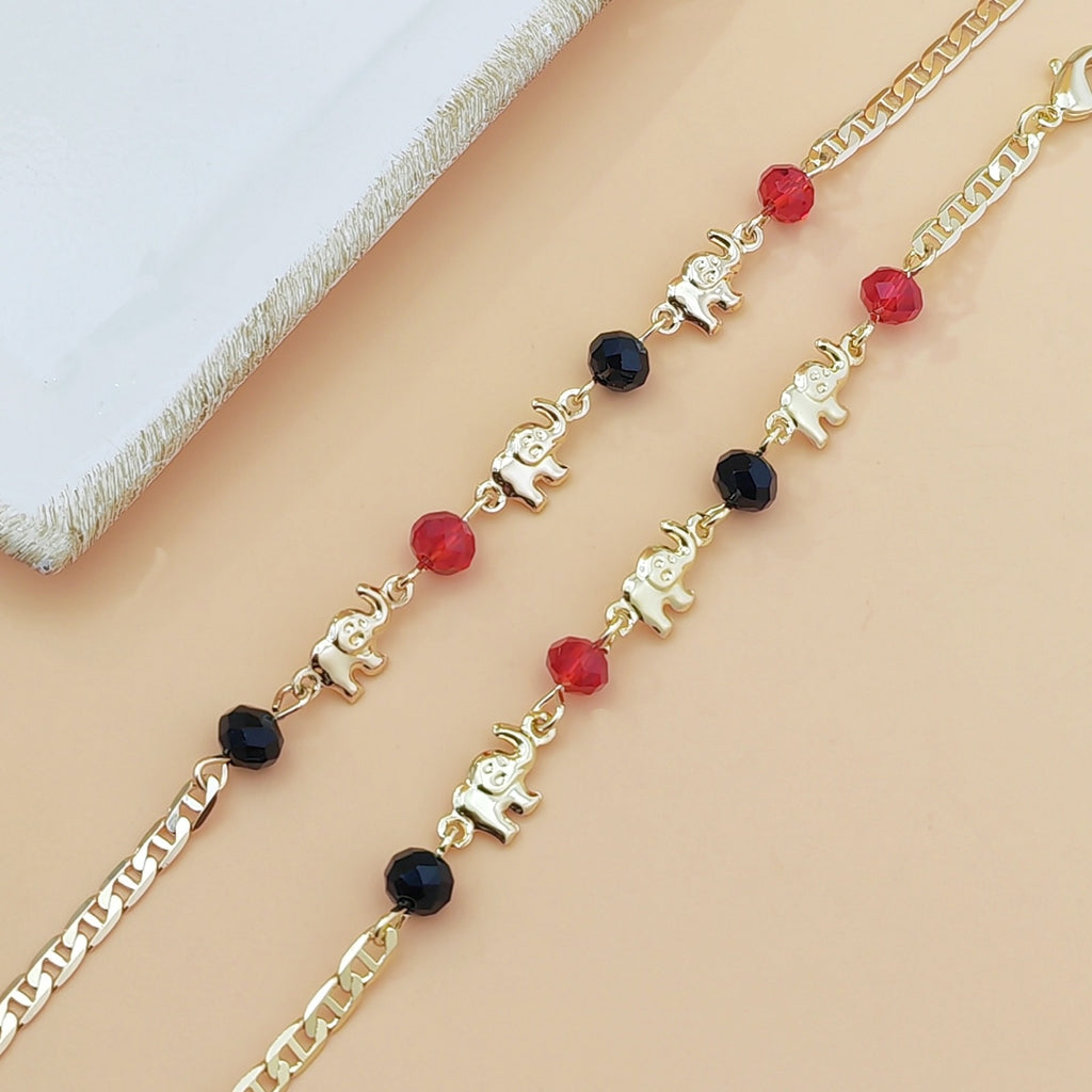 Light-luxury High-end Lucky-bead Elephant Bracelet For Women