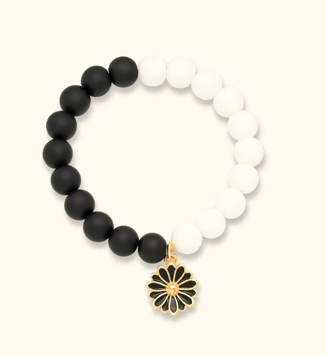 Monochrome Charm Beaded Bracelet | Minimalist Unisex Jewelry | AlinKriti hz4es6-6w