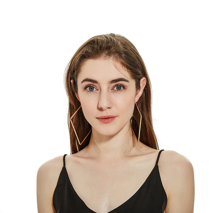 Geometric Diamond Earrings for Women – Elegant Statement Jewelry | AlinKriti hz4es6-6w