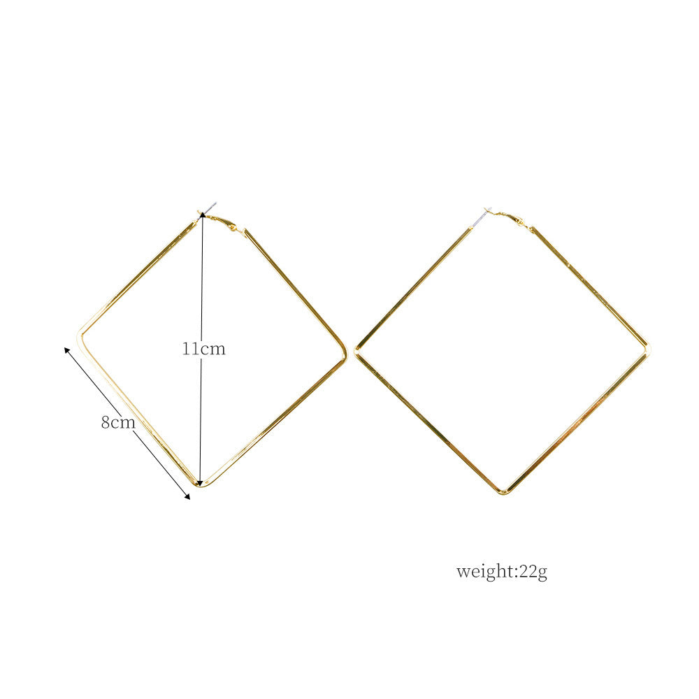 Geometric Diamond Earrings for Women – Elegant Statement Jewelry | AlinKriti hz4es6-6w