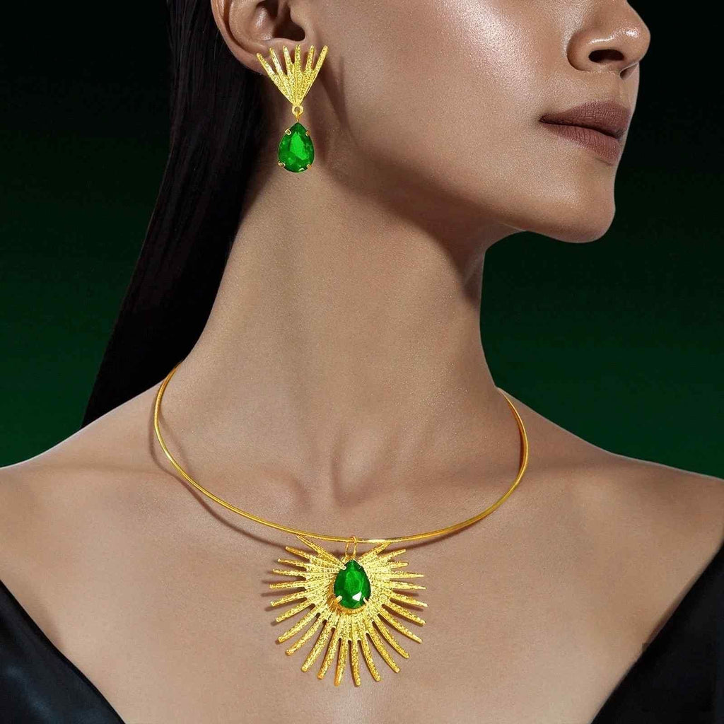Golden Aura Necklace & Earring Set – Jewellery