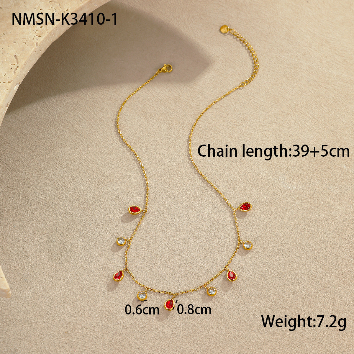 Multicolor Zircon Tassel Necklace | Crystal Pendant Jewelry for Women | AlinKriti hz4es6-6w