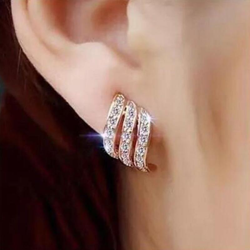 Simple Crystal Earring hz4es6-6w