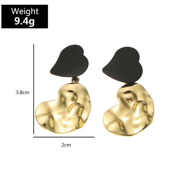 Irregular Metal Bump Earrings – Love-Inspired Statement Jewelry for Women | AlinKriti hz4es6-6w