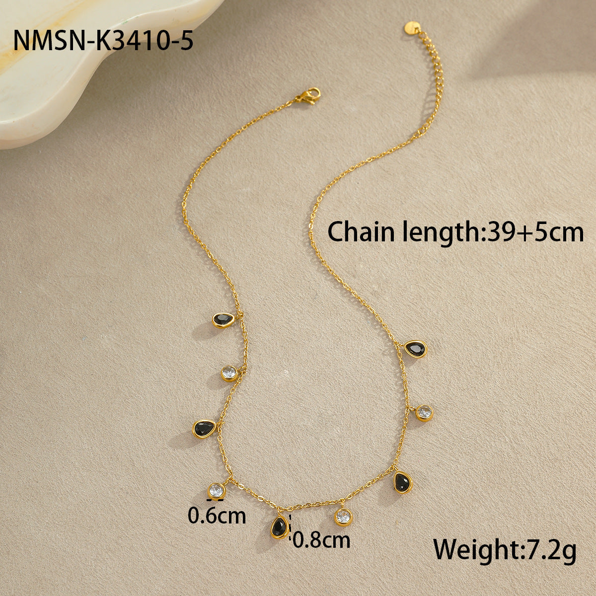 Multicolor Zircon Tassel Necklace | Crystal Pendant Jewelry for Women | AlinKriti hz4es6-6w