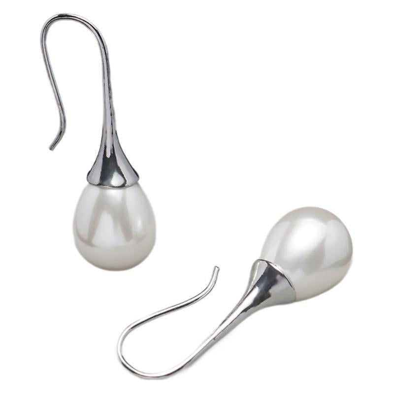 Elegant Water Drop Pearl Earrings – Real Gold Plated | AlinKriti hz4es6-6w