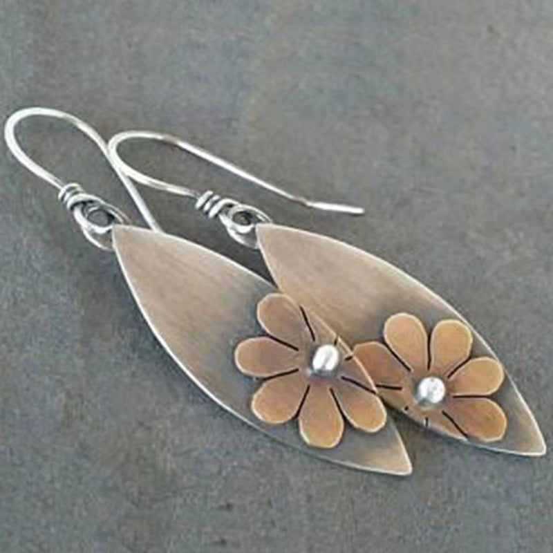 Hand Painted Sunflower Earrings – Drop Design for Women | AlinKriti hz4es6-6w