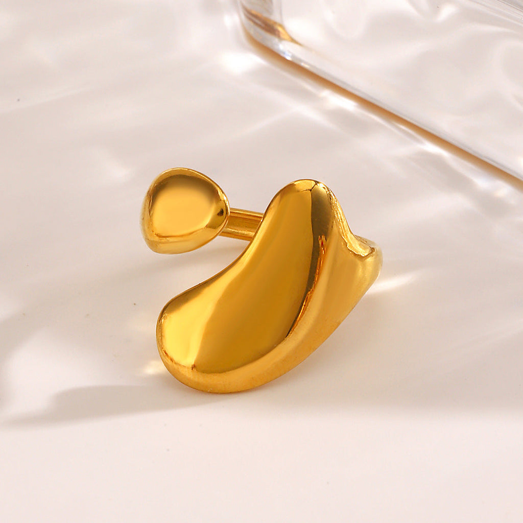 Stainless Steel Hip Hop Ring – Electroplated Gold & Steel | AlinKriti hz4es6-6w