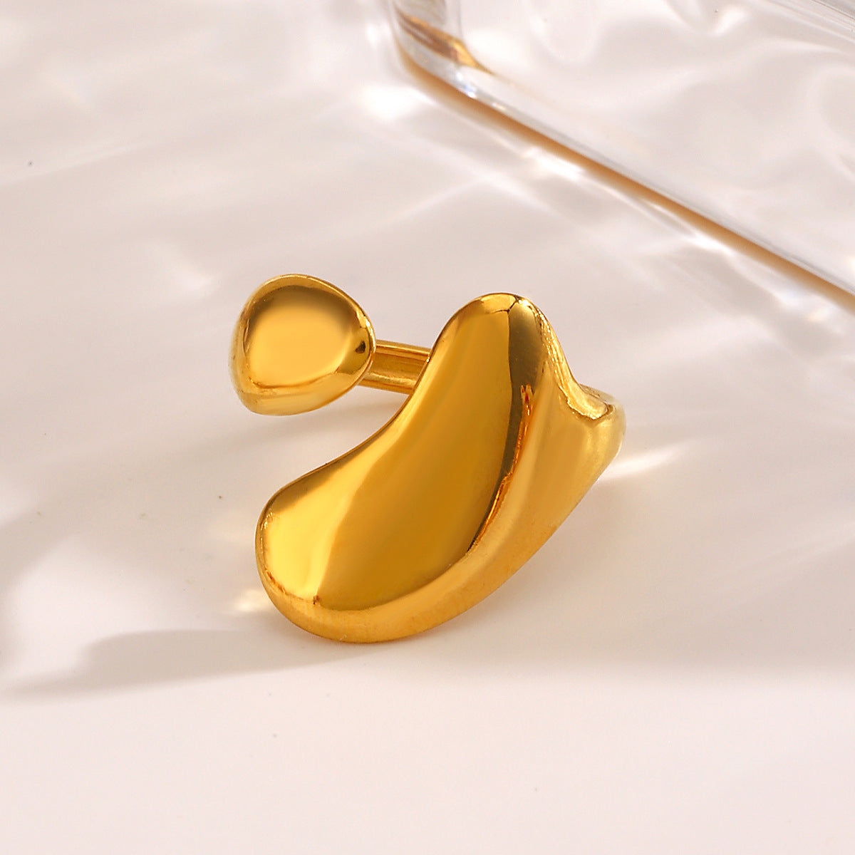 Stainless Steel Hip Hop Ring – Electroplated Gold & Steel | AlinKriti hz4es6-6w