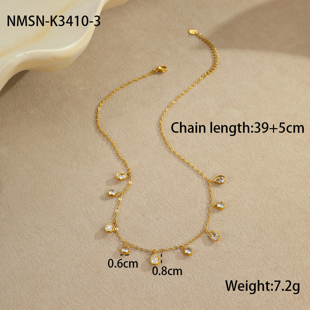 Multicolor Zircon Tassel Necklace | Crystal Pendant Jewelry for Women | AlinKriti hz4es6-6w