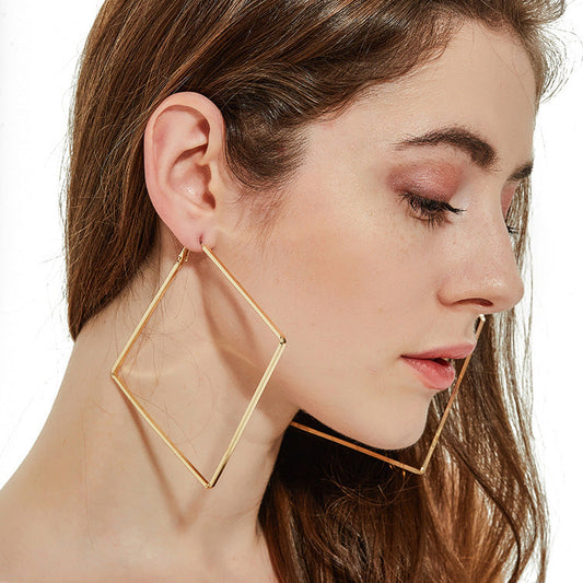 Geometric Diamond Earrings for Women – Elegant Statement Jewelry | AlinKriti hz4es6-6w
