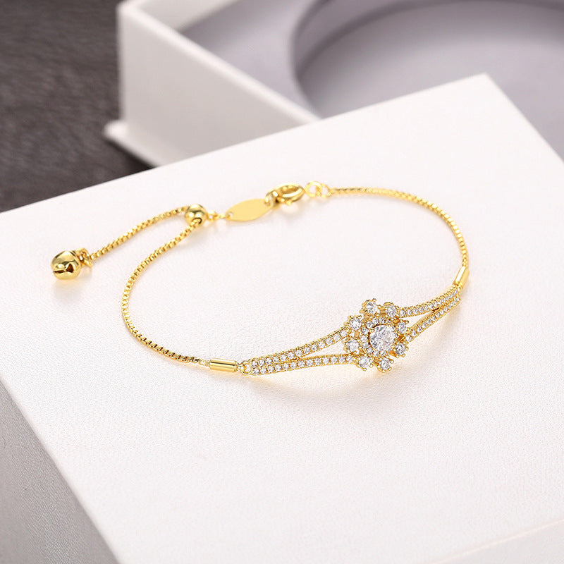 Gentle Romantic Snowflake Bracelet for Women