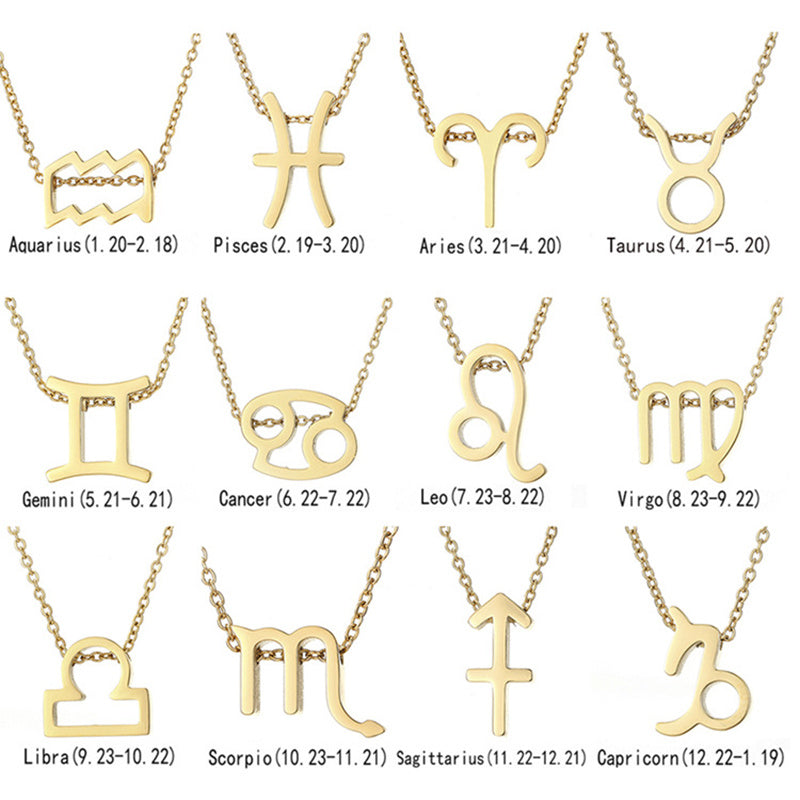 12 Constellation Zodiac Sign Necklaces – Stylish Chokers for Women & Girls | AlinKriti hz4es6-6w