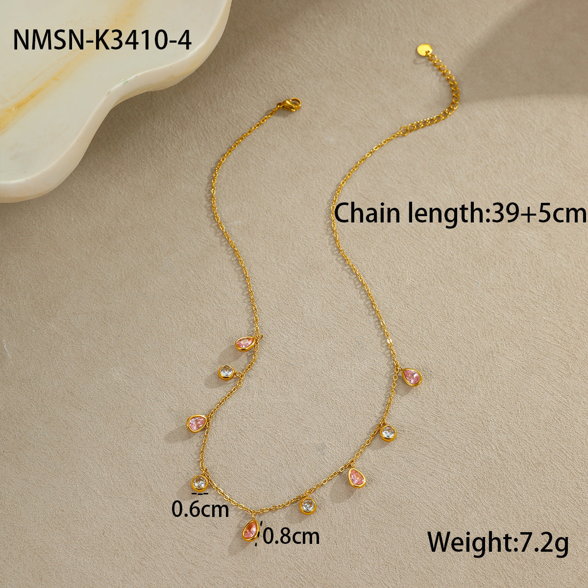 Multicolor Zircon Tassel Necklace | Crystal Pendant Jewelry for Women | AlinKriti hz4es6-6w